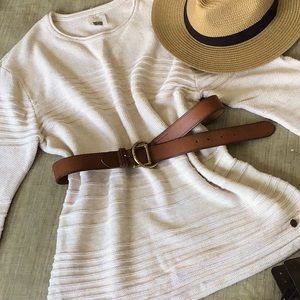 ZARA Knitwear beige cotton sweater - Medium